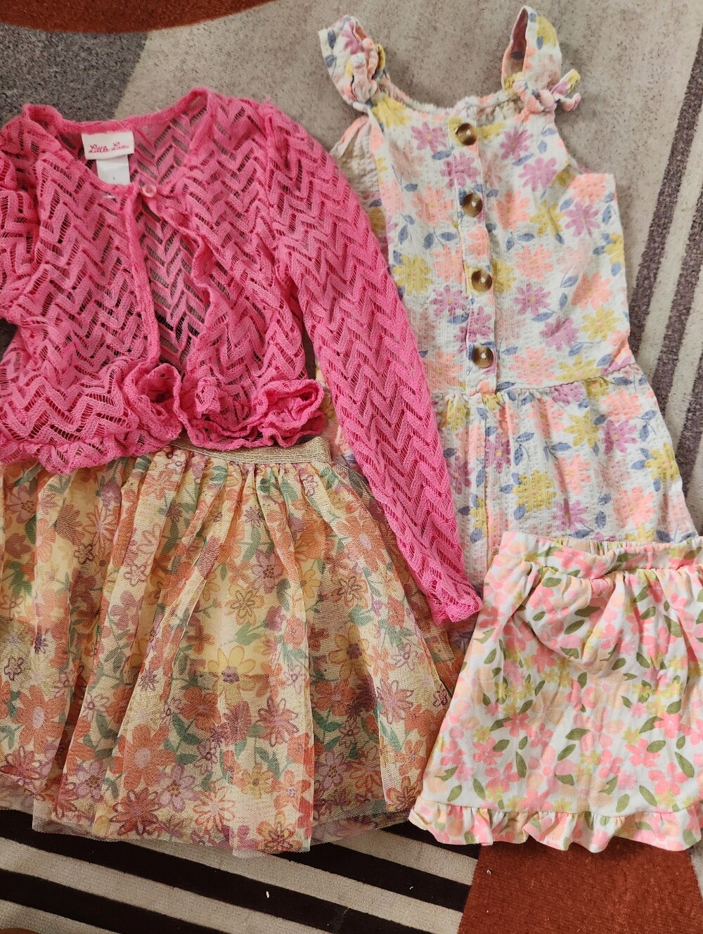Girls Floral Spring Summer Outfit Set Little Lass and Kids Headquarters Sizes 5